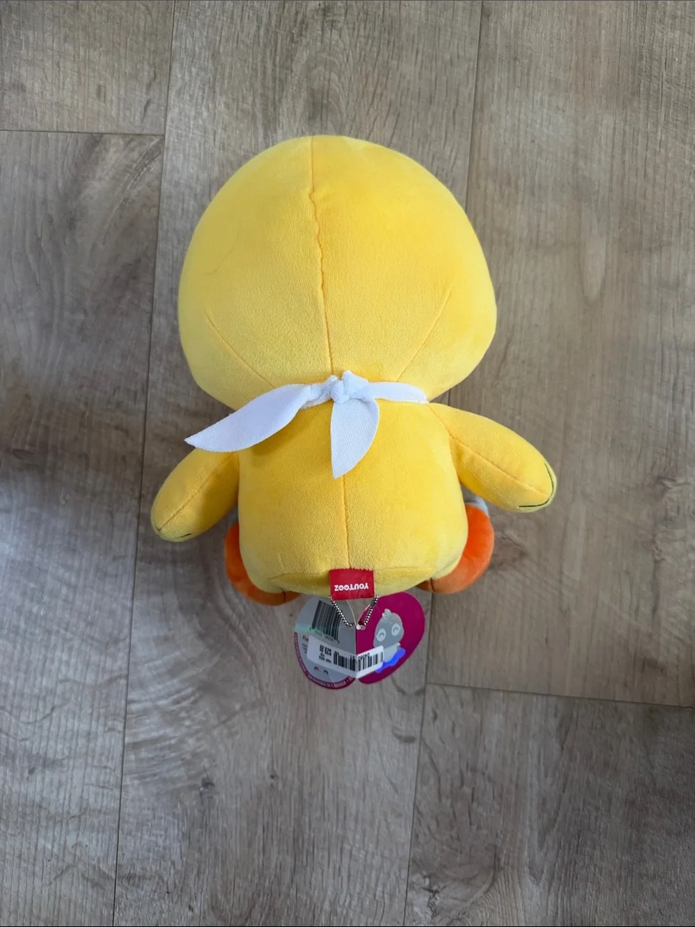 Yellow Plush Chick Pet Toy with 'LET'S EAT!!!' Bib